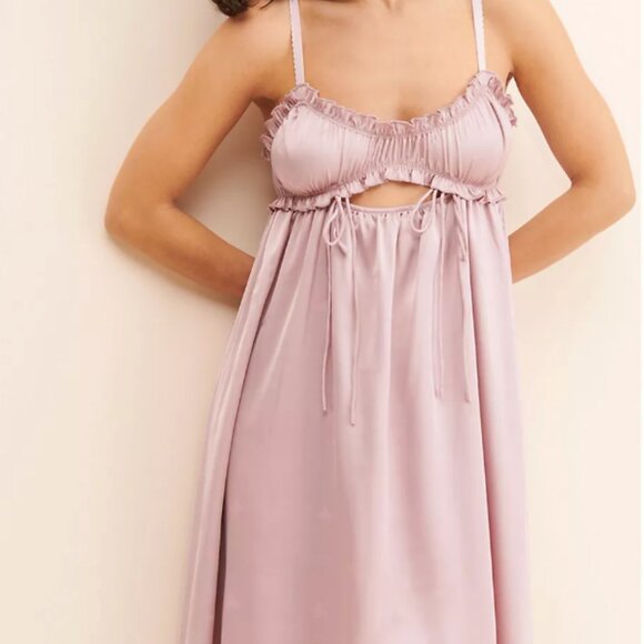 Anthropologie Asymmetrical Dress in Light Pink - Picture 1 of 5